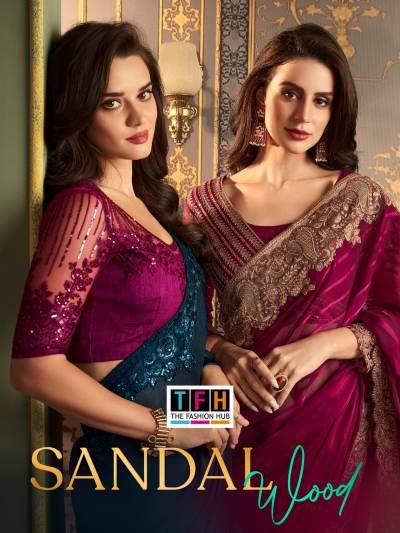 SANDALWOOD VOL-12 BY TFH CHIFFON SAREE WHOLESALER IN INDIA